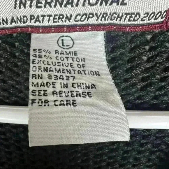 Tiara International Embroidered Button Sweater Vest Floral Rooster Country Large - Picture 6 of 16